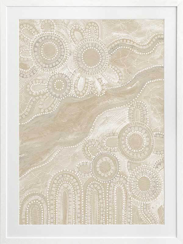 Bila III Neutral Framed Art Print