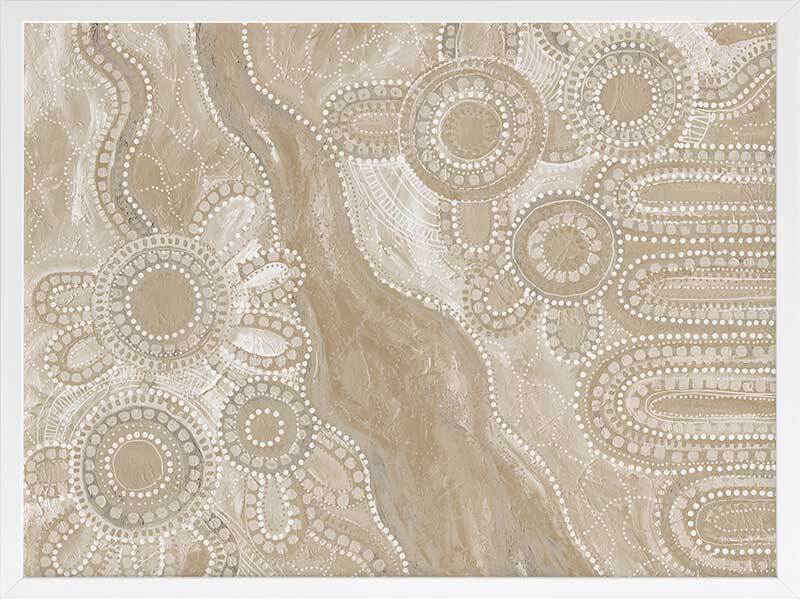 Bila III Neutral Framed Art Print