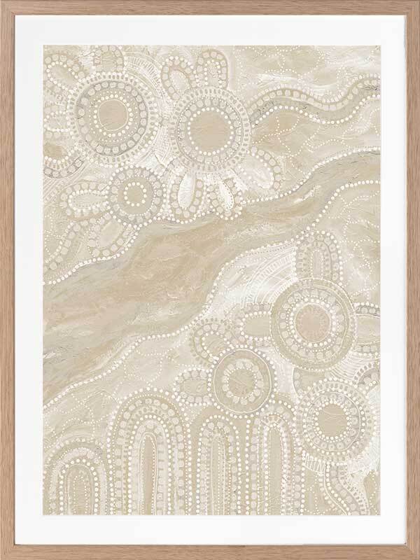 Bila III Neutral Framed Art Print