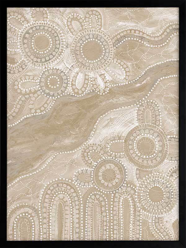 Bila III Neutral Framed Art Print