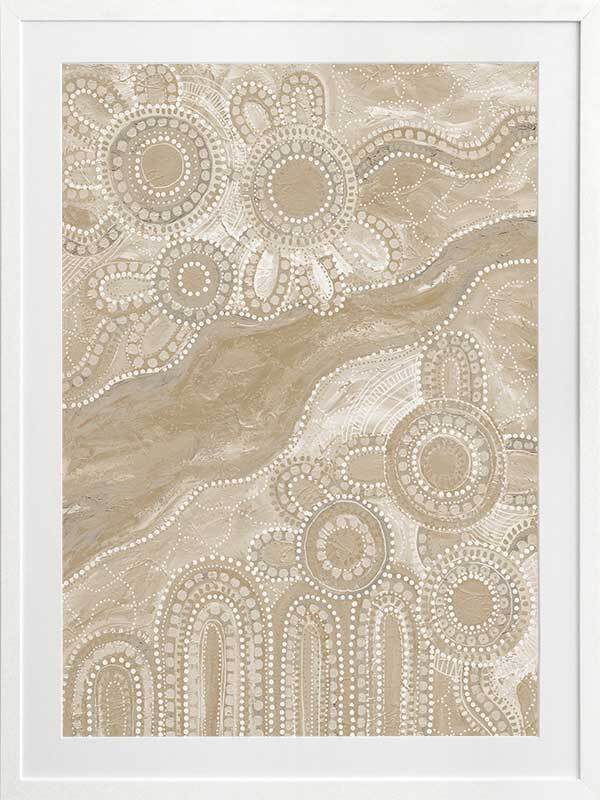 Bila III Neutral Framed Art Print