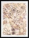 Ngu-Nha Neutral Brown Framed Art Print