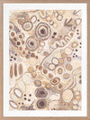 Ngu-Nha Neutral Brown Framed Art Print