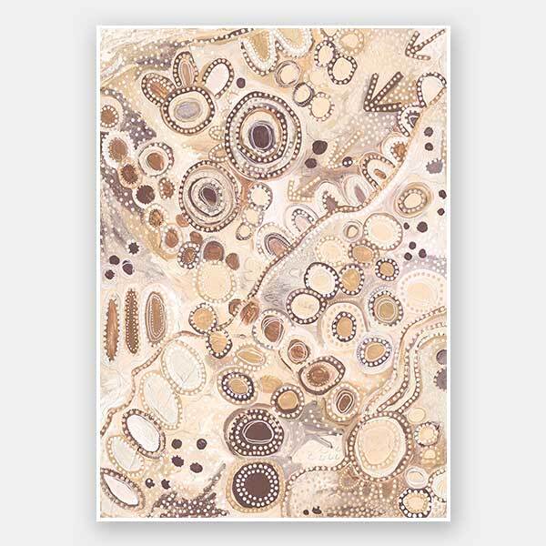 Ngu-Nha Neutral Brown Unframed Art Print