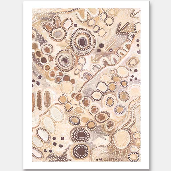 Ngu-Nha Neutral Brown Unframed Art Print