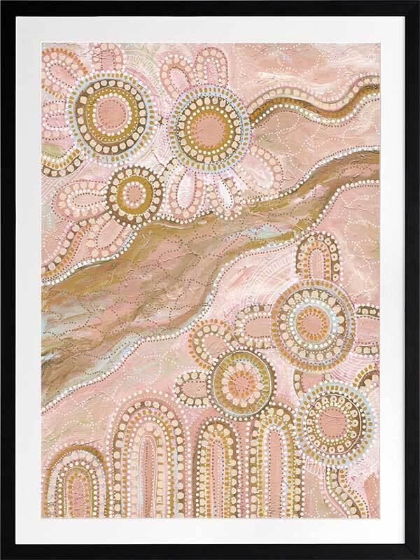 Bila III Blush Pink Framed Art Print