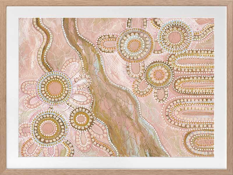 Bila III Blush Pink Framed Art Print