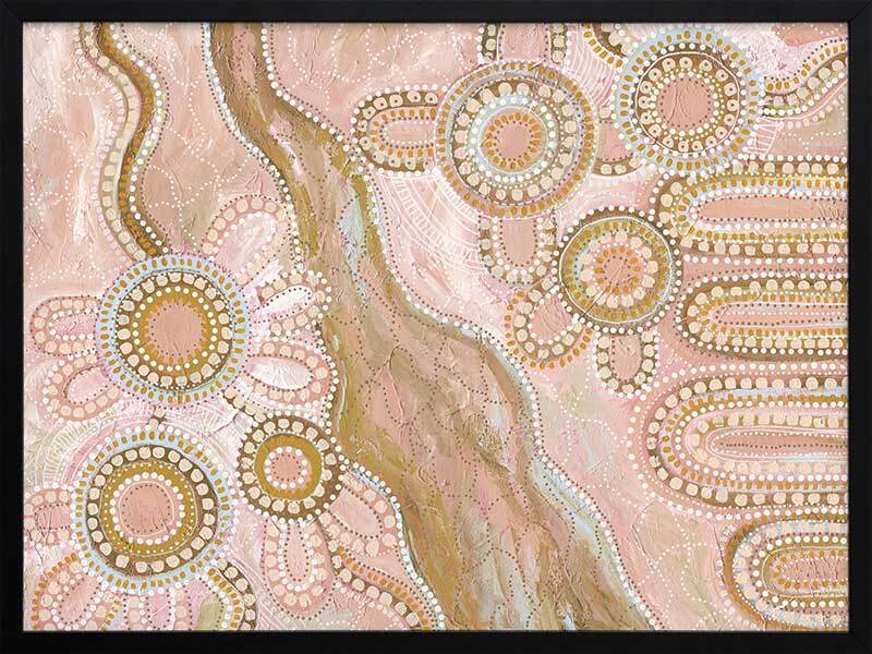 Bila III Blush Pink Framed Art Print