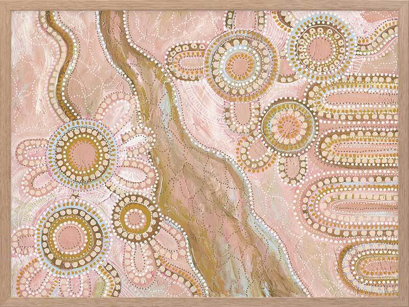 Bila III Blush Pink Framed Art Print