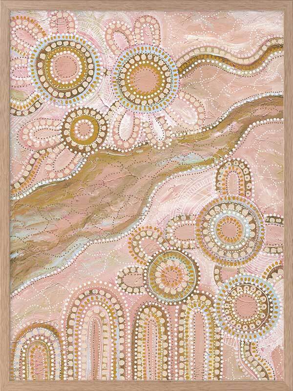 Bila III Blush Pink Framed Art Print