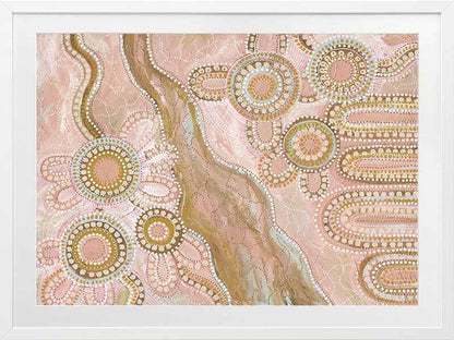 Bila III Blush Pink Framed Art Print