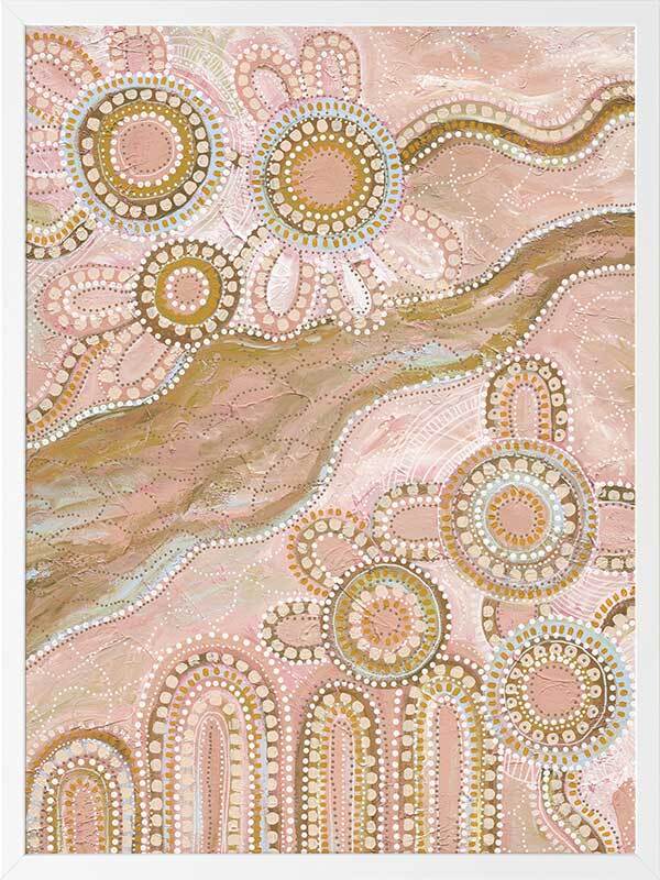 Bila III Blush Pink Framed Art Print