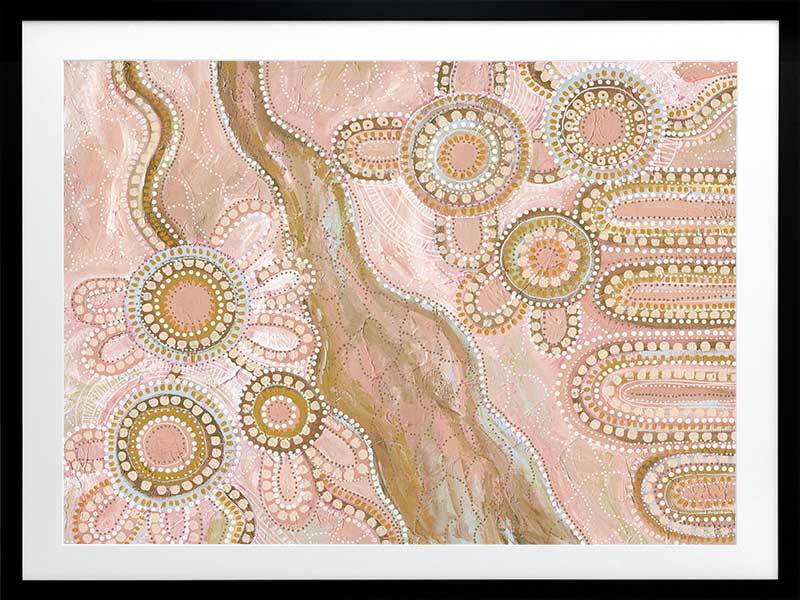 Bila III Blush Pink Framed Art Print