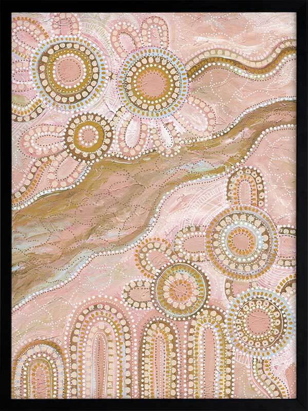 Bila III Blush Pink Framed Art Print