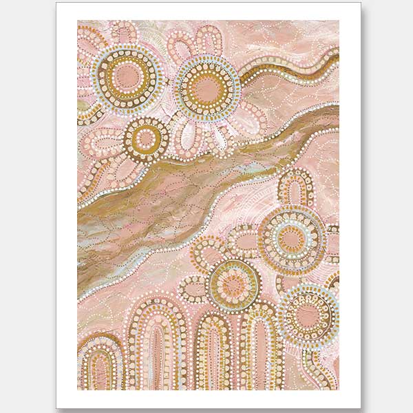 Bila III Blush Pink Unframed Art Print