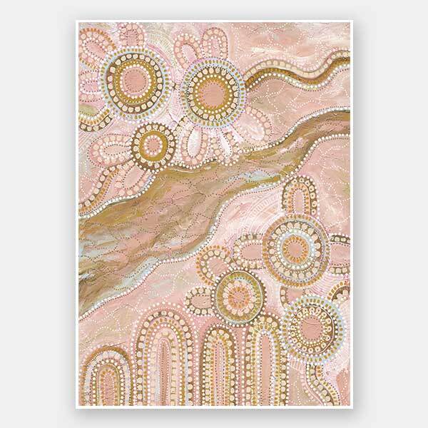 Bila III Blush Pink Unframed Art Print