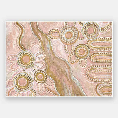 Bila III Blush Pink Unframed Art Print