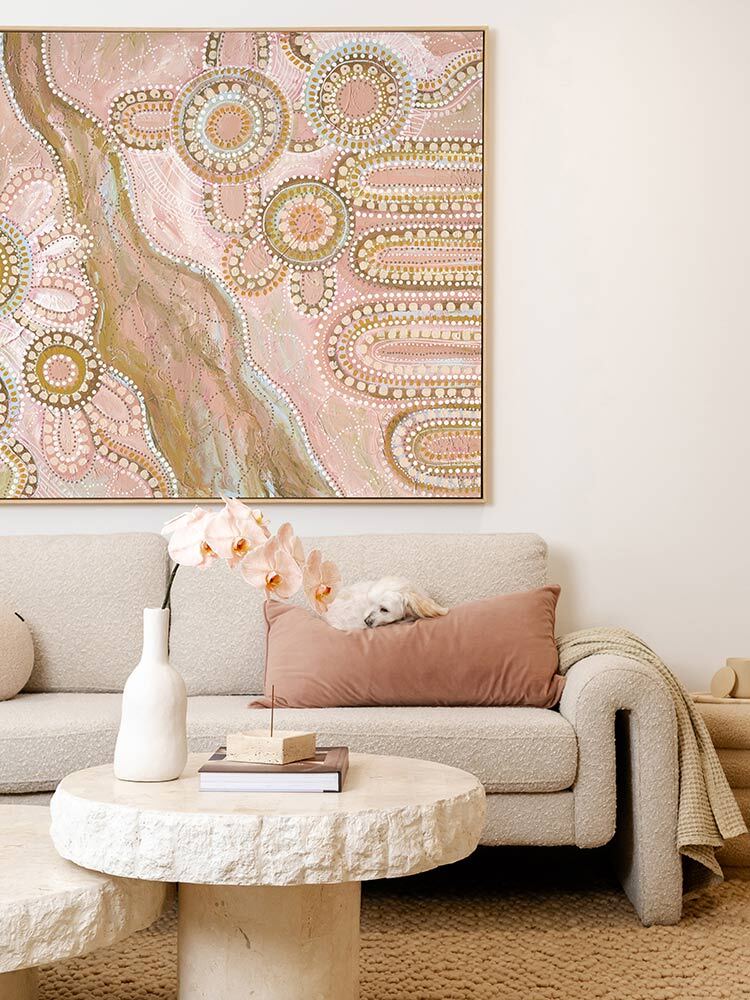 Bila III Blush Pink Canvas Art Print