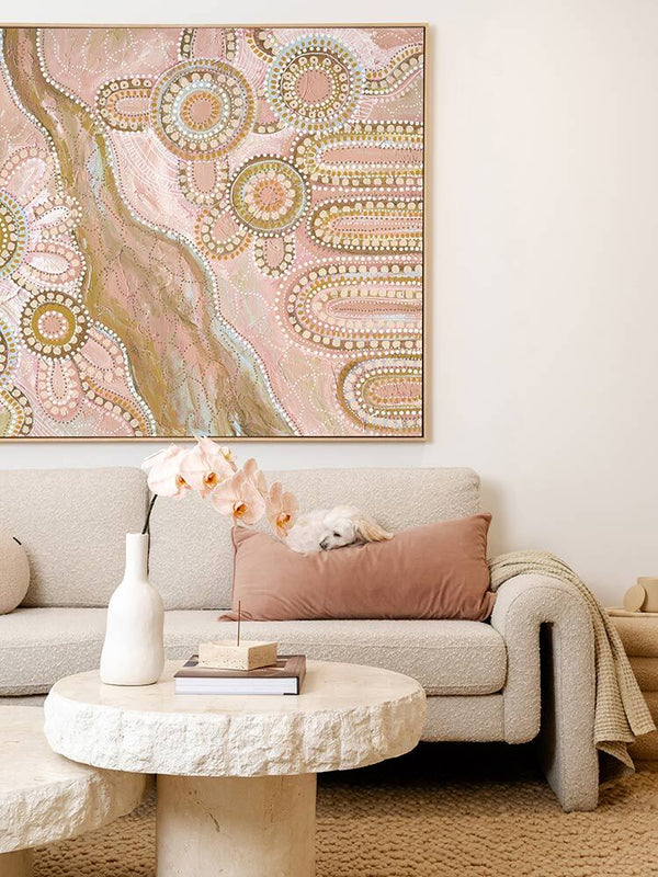 Bila III Blush Pink Canvas Art Print | Lifestyle