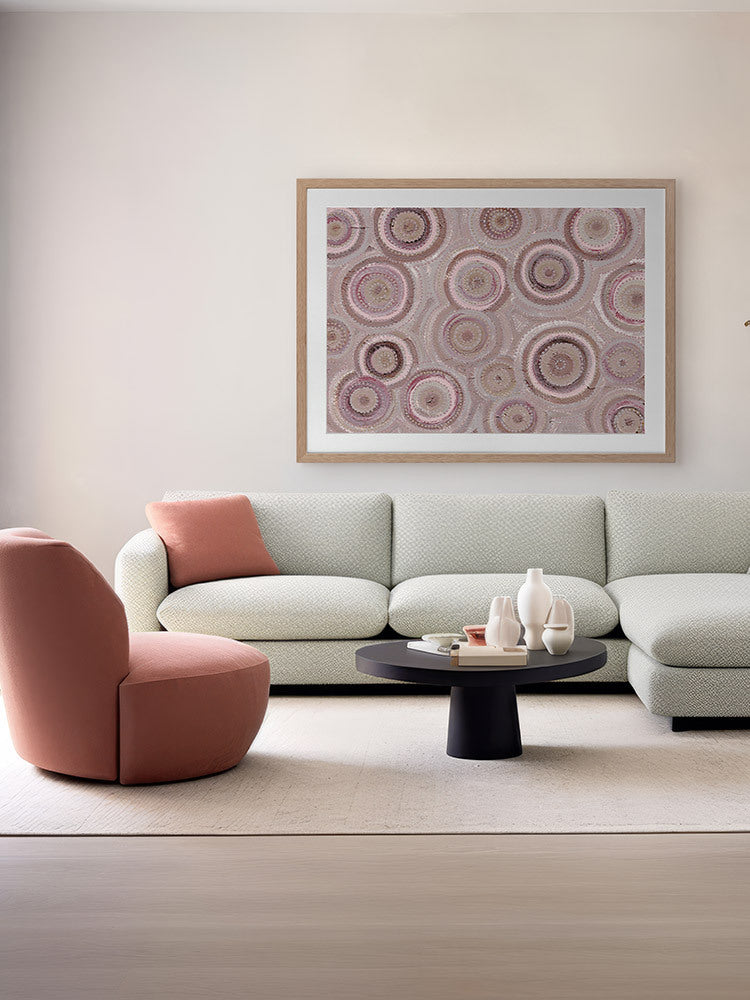 Nirrangi II Purple Framed Art Print | Lifestyle