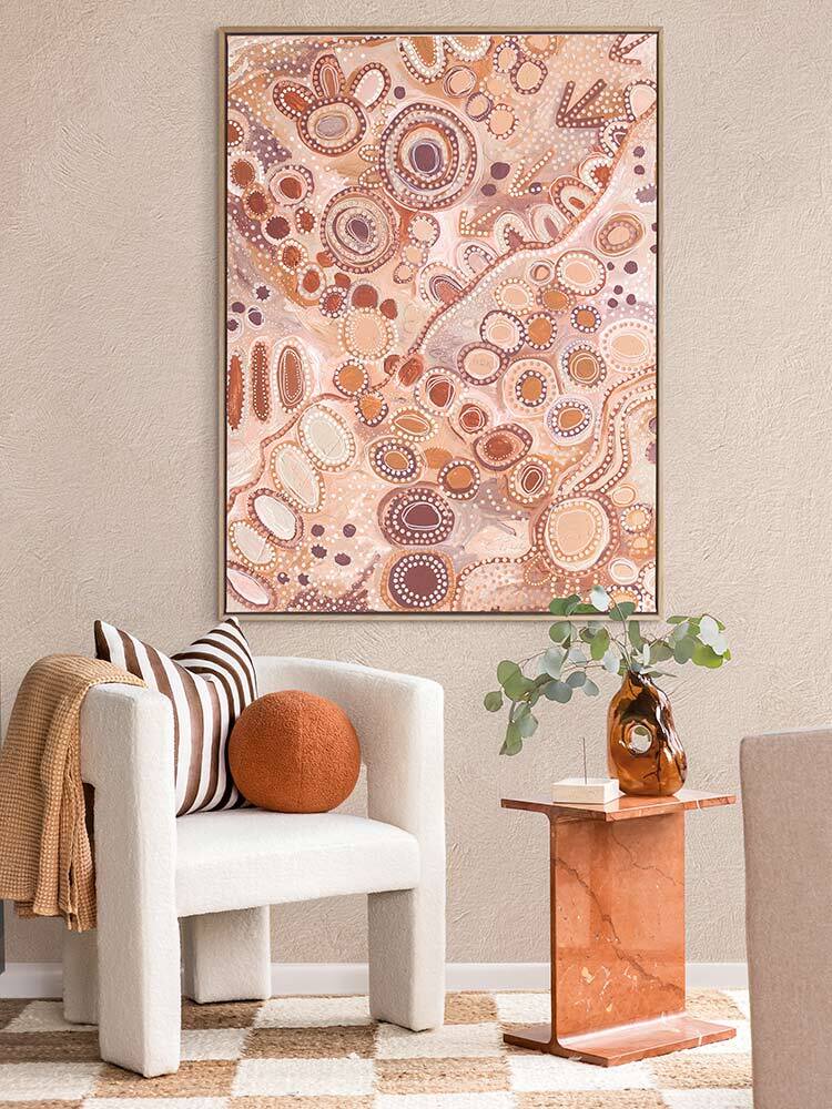 Ngu-Nha Warm Neutral Canvas Art Print