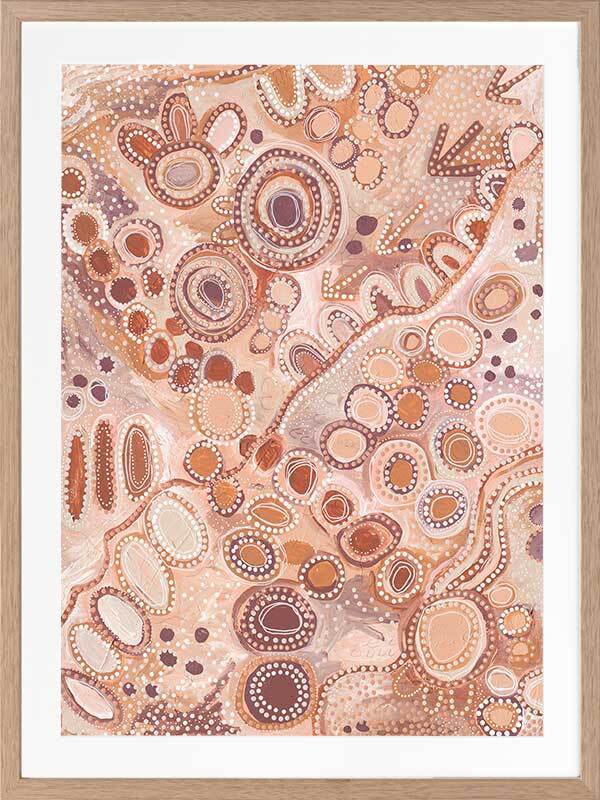 Ngu-Nha Warm Neutral Framed Art Print