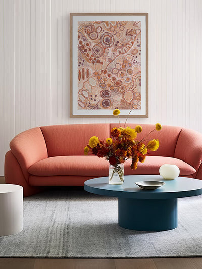 Ngu-Nha Warm Neutral Framed Art Print | Lifestyle