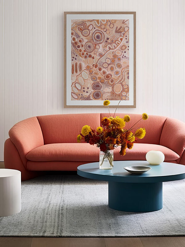 Ngu-Nha Warm Neutral Framed Art Print | Lifestyle