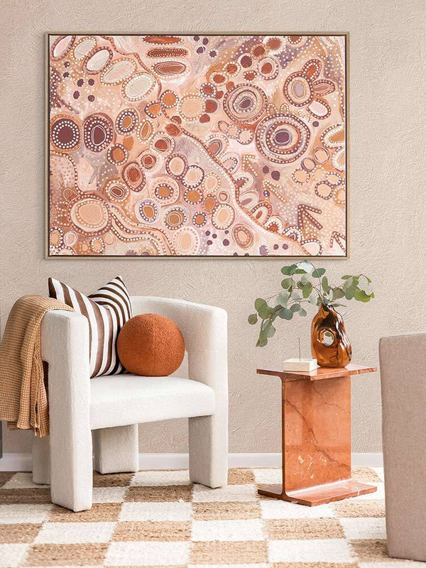 Ngu-Nha Warm Neutral Canvas Art Print | Lifestyle