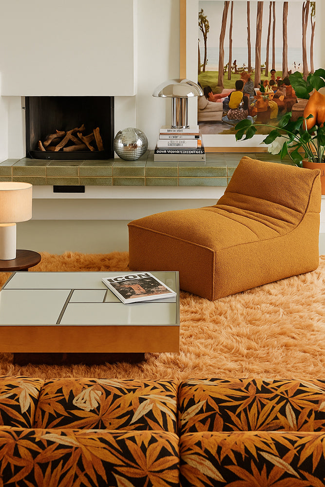 Natural Clay Bean Bag Lounger | Lifestyle