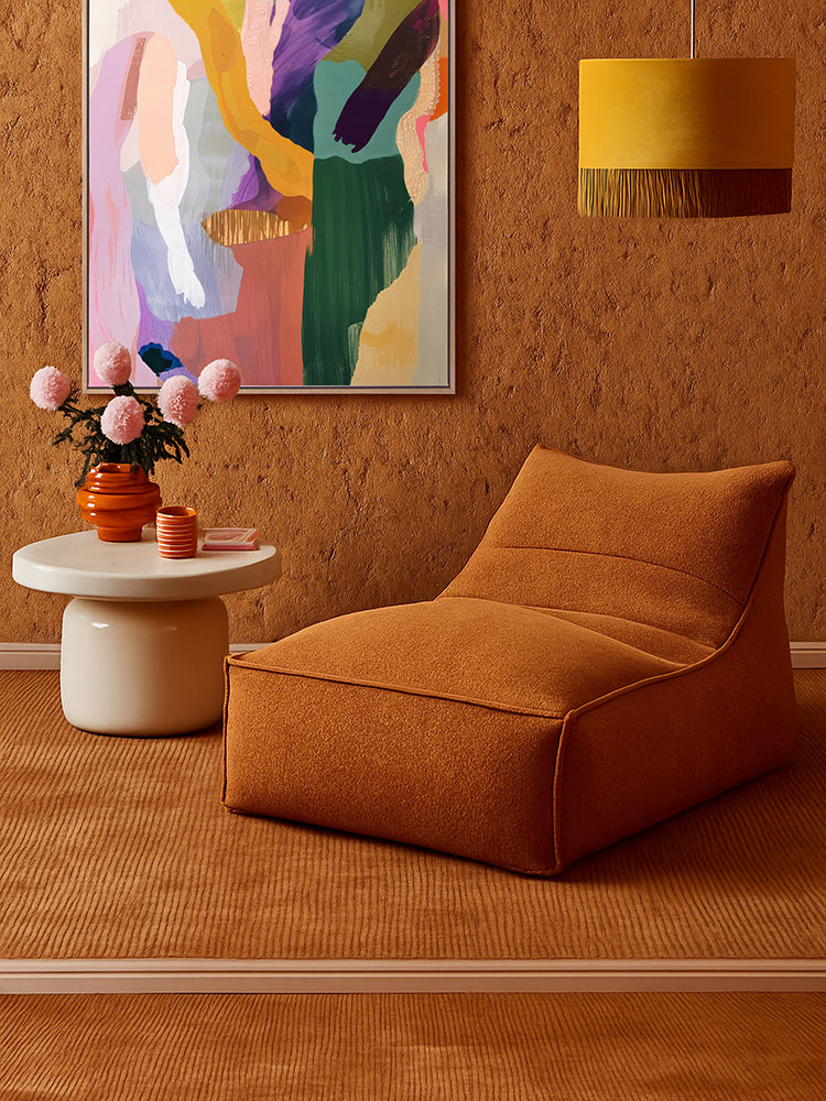 Natural Clay Bean Bag Lounger | Lifestyle