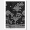 Shadow Palms Black and White I Unframed Art Print