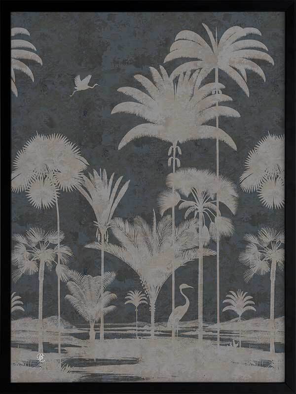 Shadow Palms Ocean I Framed Art Print