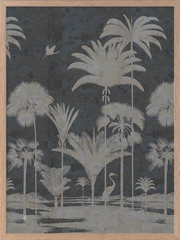 Shadow Palms Ocean I Framed Art Print