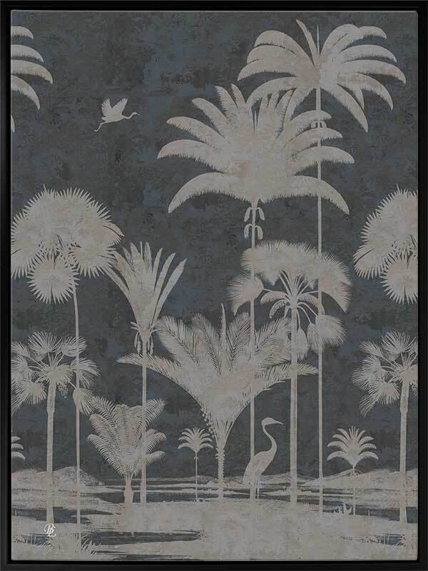 Shadow Palms Ocean I Canvas Art Print