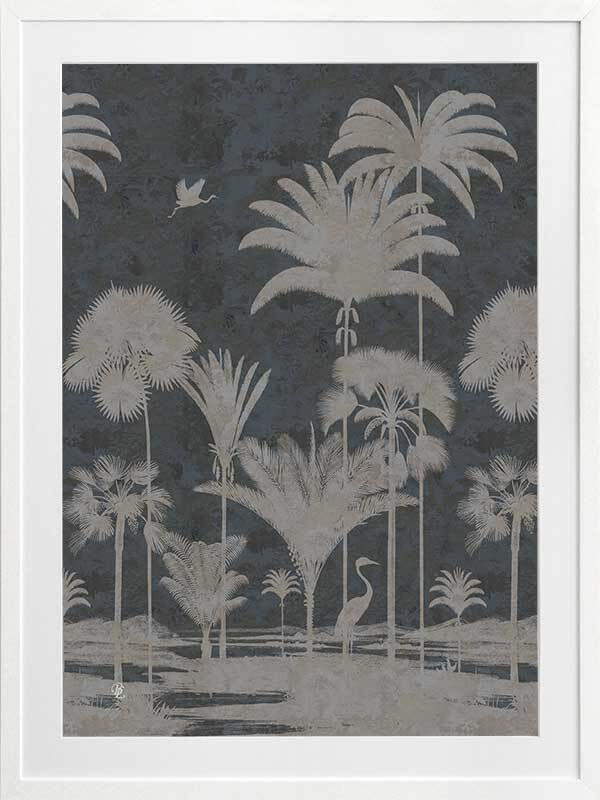 Shadow Palms Ocean I Framed Art Print