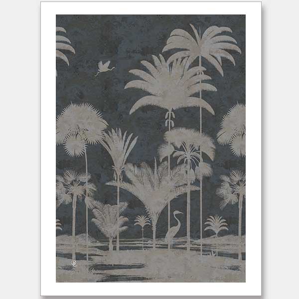 Shadow Palms Ocean I Unframed Art Print