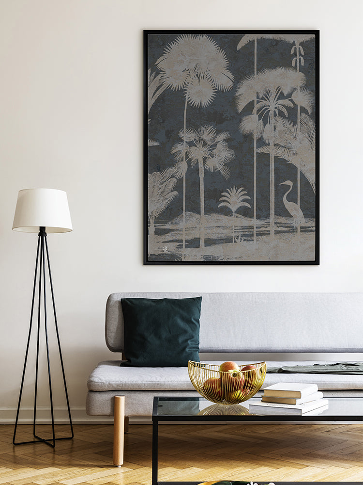 Shadow Palms Ocean II Canvas Art Print | Lifestyle