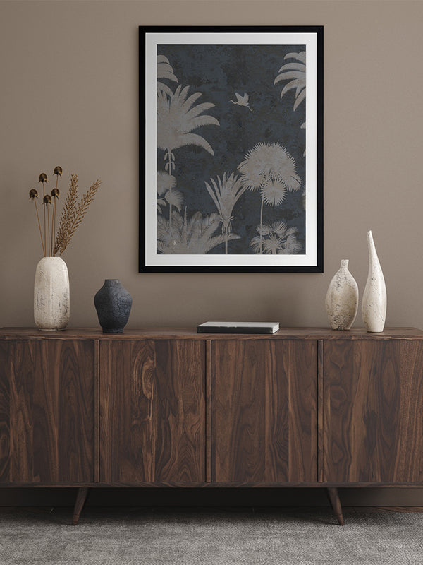 Shadow Palms Ocean III Framed Art Print | Lifestyle