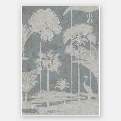 Shadow Palms Blue II Unframed Art Print