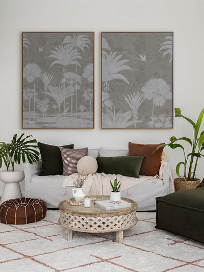 Shadow Palms Beige I Canvas Art Print | Lifestyle