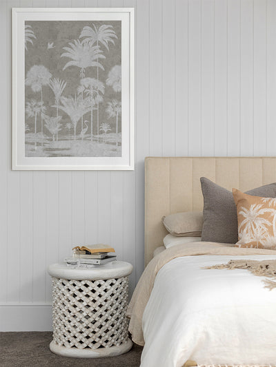 Shadow Palms Beige I Framed Art Print | Lifestyle