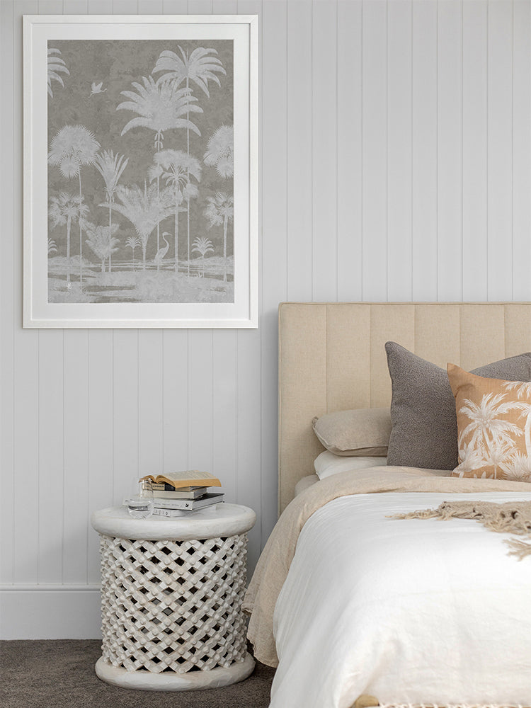 Shadow Palms Beige I Framed Art Print | Lifestyle