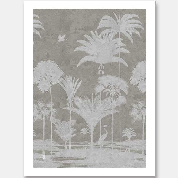 Shadow Palms Beige I Unframed Art Print