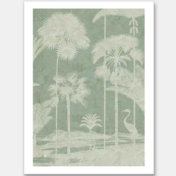Shadow Palms Mint II Unframed Art Print