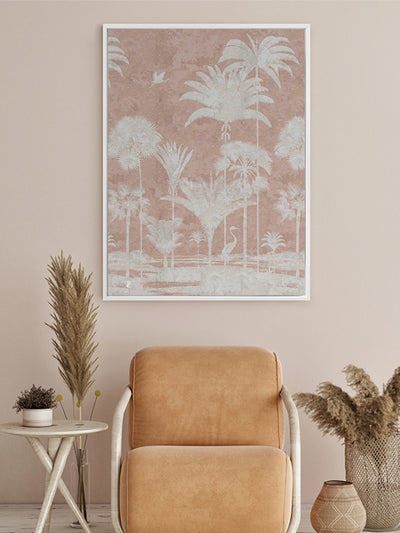 Shadow Palms Pink I Canvas Art Print | Lifestyle