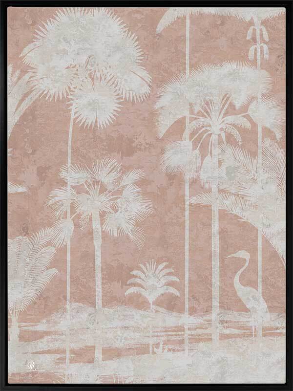 Shadow Palms Pink II Canvas Art Print