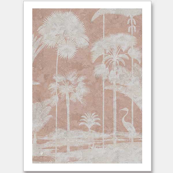 Shadow Palms Pink II Unframed Art Print