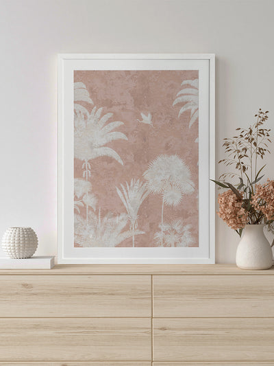 Shadow Palms Pink III Framed Art Print | Lifestyle