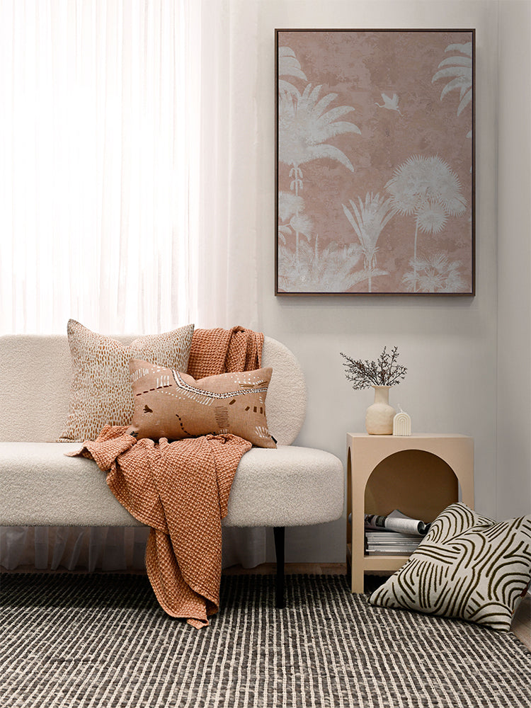 Shadow Palms Pink III Canvas Art Print | Lifestyle